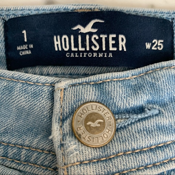 HOLLISTER denim shorts Size 25 light-wash High Rise Vintage Short high w… - Picture 7 of 9